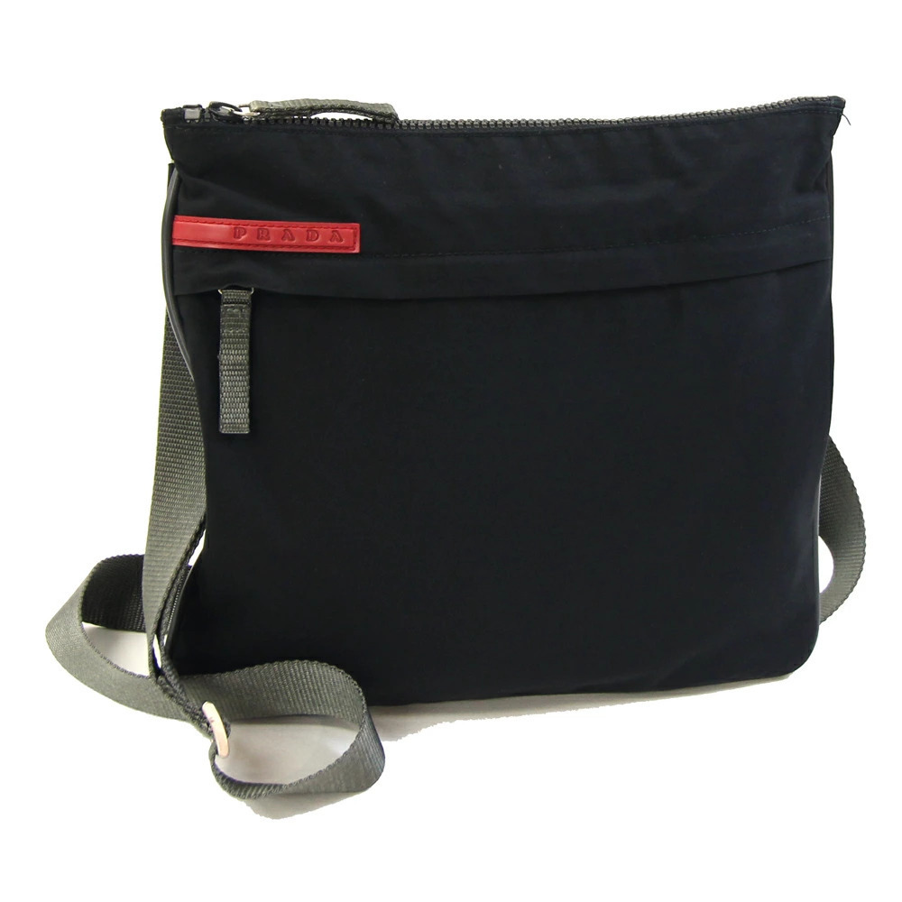 Prada Shoulder Bag Sport Black Crossbody Gusset Handbag